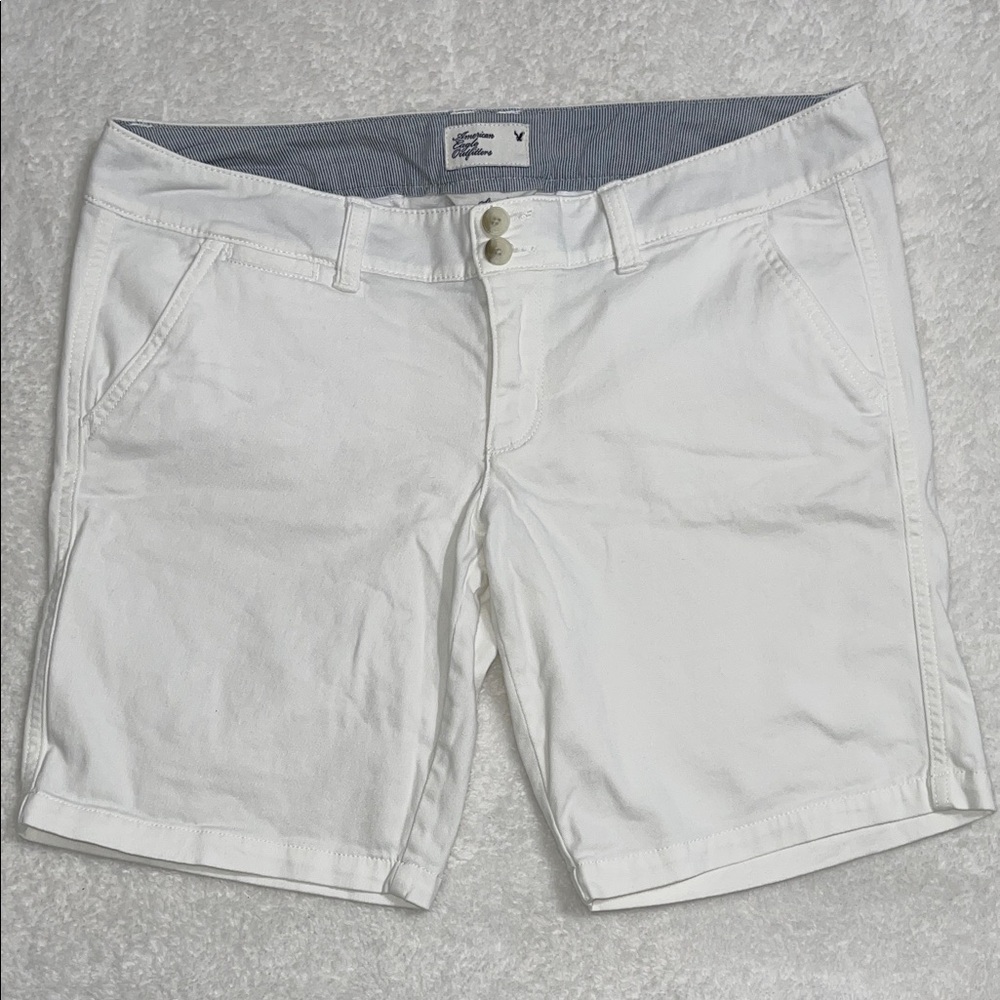 American Eagle Outfitters Blue and White Striped Shorts